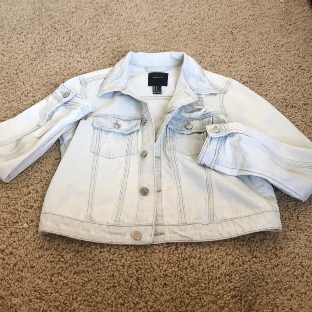 Light wash denim jacket